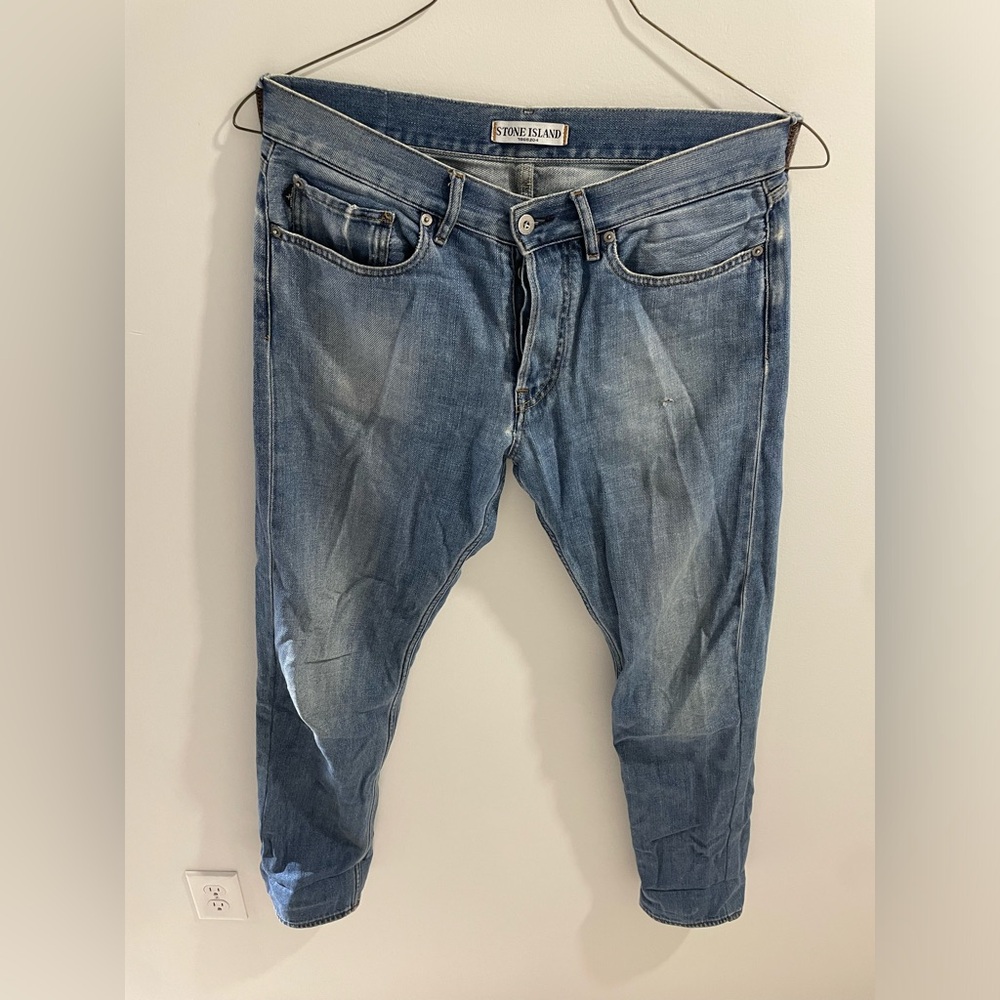 Vintage 32x34 Stone Island Light Wash Jeans